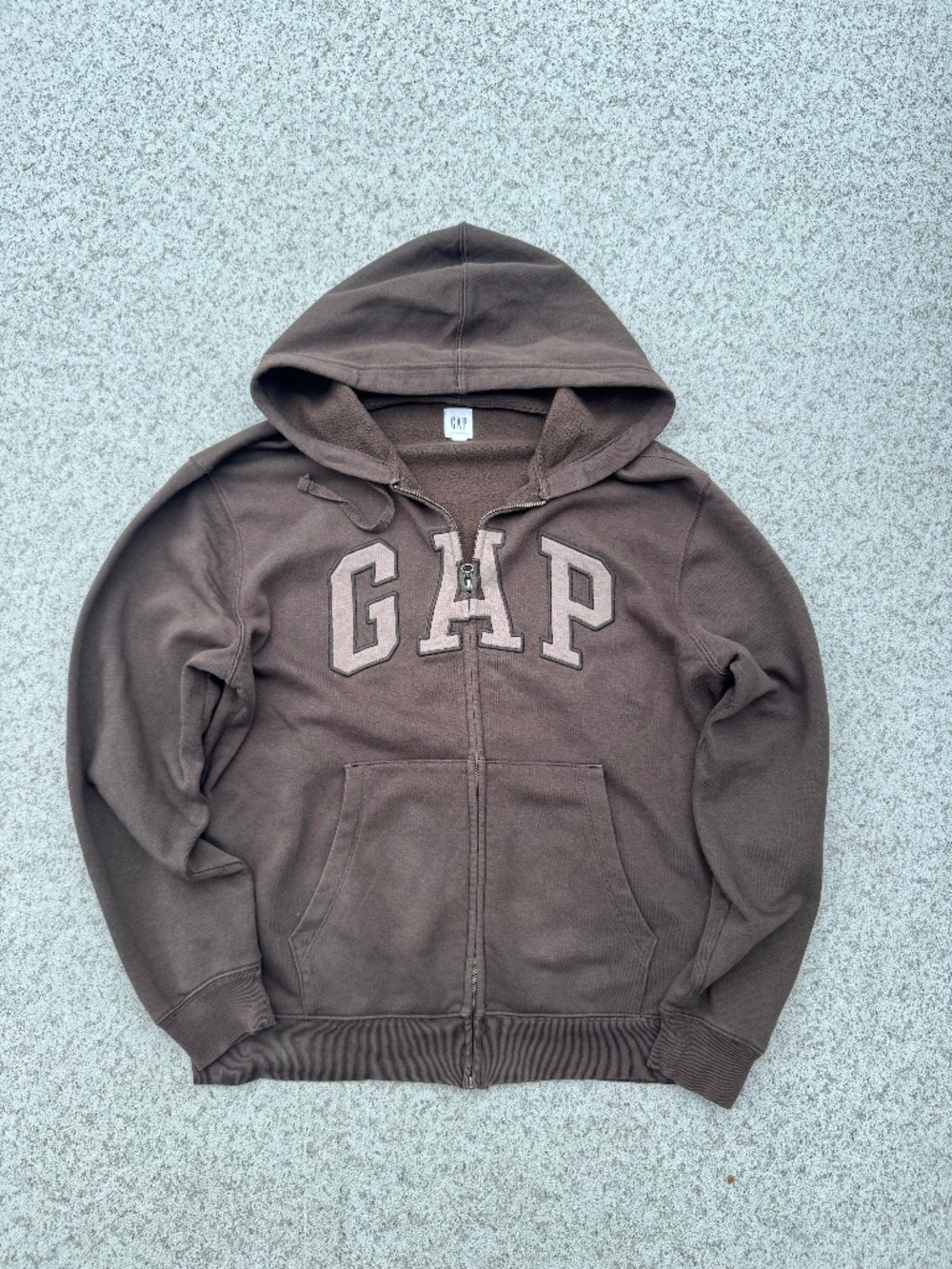 Brown GAP Zip-Up Hoodie - Size M